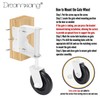Gate Wheel Spring-Loaded Gate Caster Kit for Wooden PVC Fences,