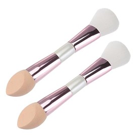 FRCOLOR 6pcs Multifunctional Makeup Brush Dual-ended Blush Powder Applicator for Home Salon Use Soft Versatile Cosmetics Tool for Contouring Blending and Highlighting