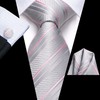 Hi-Tie Classic Mens Silk Ties Set 4 PCS Necktie Pocket