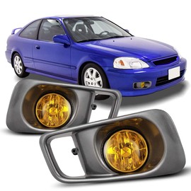 Winjet WJ30-0034-12 OEM Series for [1999-2000 Honda Civic] Driving Fog Lights + Switch + Wiring Kit