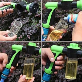 KAHEIGN Gartenschlauch Spritzpistole mit 8 Modi, Hochdruck Handbrause Bewässerungssprüher für Bewässerung Autowaschen Haustiere Reinigung mit Vorratsbehälter