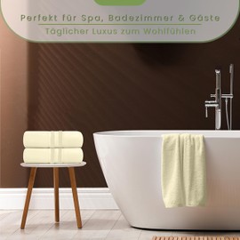 Julido Luxury Bath Towel Set - Pack of 2 70 x 140 cm - Fluffy & Absorbent 100% Cotton Towels Quick Drying, Durable & Easy Care (Taupe, 70 x 140 cm)