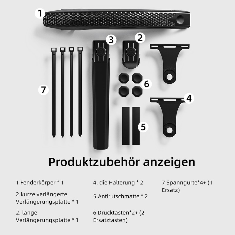 IGTOPS Universal Bicycle Mudguard Set, Mudguard Bicycle 14-21 Inches, Adjustable