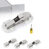 2-Pack Hidden Hinges Soft Close Surface Mount Kitchen Cabinet Hinges,