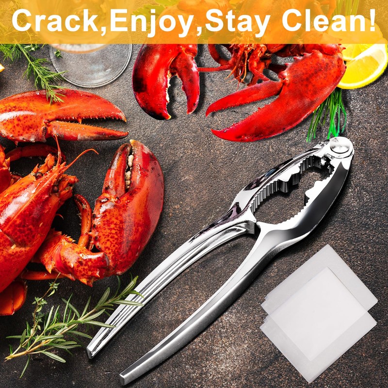 12Pack Crab Crackers and Tools Crab Legs Cracker Tool Set,
