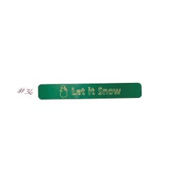 Longaberger Basket Tag #36 - Let it Snow (Snowman Green)