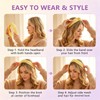 Yellow Glitter Knotted Headband,Women Fashion Sequin Wide Hair Band