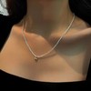 TseenYi Glittering Chain Necklaces Shiny Gypsophila Necklace Gold Heart Necklace