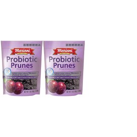 Mariani Probiotic Prunes, California Dried Prunes with BC30 Probiotic Cultures, Supports Digestive & Immune Health, Good Source of Fiber, Healthy Dried Fruit Snack, 7 Oz Bags (Pack of 2)