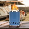 COOZOOM Portable Table Top Fire Pit with Stand, 5.5" Stainless