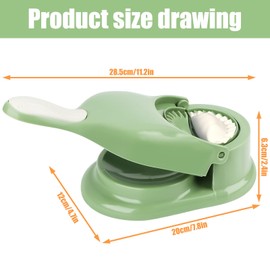 Dumpling Maker, Dumpling Maker, 2-in-1 Dumpling Shape Printing Dumpling Moulds, Ravioli Maker, Manual Dumpling Press, Skin Packaging, Dumpling Skin Maker, Dumpling Moulds, Green