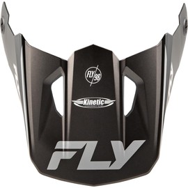 Fly Racing Visor for Kinetic Rally Helmet - Matte Gray/Black/White- XS - Sm