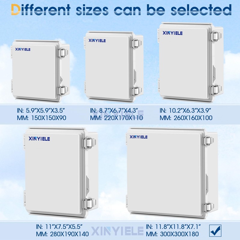 XINYIELE Waterproof Outdoor Project ABS Plastic Junction Box IP67 Weatherproof