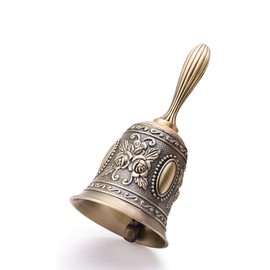 FLYTENG-Christmas Hand Bell Call Bell Brass Wedding Bells,Very Loud Handbell，Christmas Hand Bells for Kids and Adults