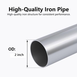 A-KARCK Mild Steel Mandrel Bends 8 Pcs, 2 Inches Stainless Steel DIY Custom Exhaust Tubing Pipe Straight & U-Bend Kit, Universal Fit