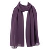 ZAKIRA Chiffon Scarf Sheer Wrap for Women (Purple)