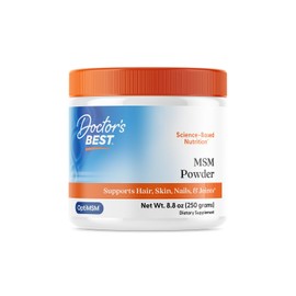 Doctors Best MSM Powder, Supports Hair, Skin, Nails, & Joints, Non-GMO, Gluten Free, Soy Free, Vegan Net Wt. 8.8 oz (250 Grams)