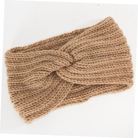 Beavorty 4pcs Knitted Wool Headbands Cross Headband Warm Hair Wraps for Women Grey Fashion Headwraps for Women