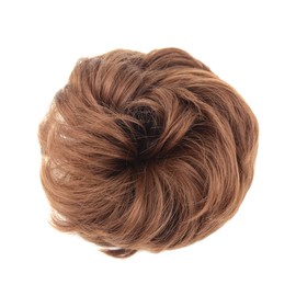 1 Piece Messy Hair Bun Messy Synthetic Chignon Ponytail Wavy Curly Hair Scrunchies Extension for Women Updo Hairpieces (12#)