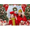 LYCGS 7X5ft Christmas Backdrop Christmas Window Backdrop for Photography Winter