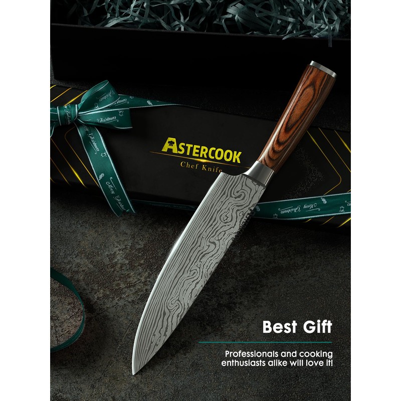 Astercook Chef Knife, 8 Inch Professional Kitchen Chef Knife, German