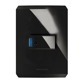 Niessen AM-ST-007-NP Botón Timbre Campana, 1 Modulo Negro Piano con Placa Negra Incluida