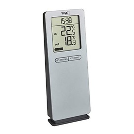 TFA Wireless Thermometer, Indoor Temperature, Outdoor Temperature, Time, Up to 3 Transmitters Connectable, Wireless Transmission up to 100 Metres