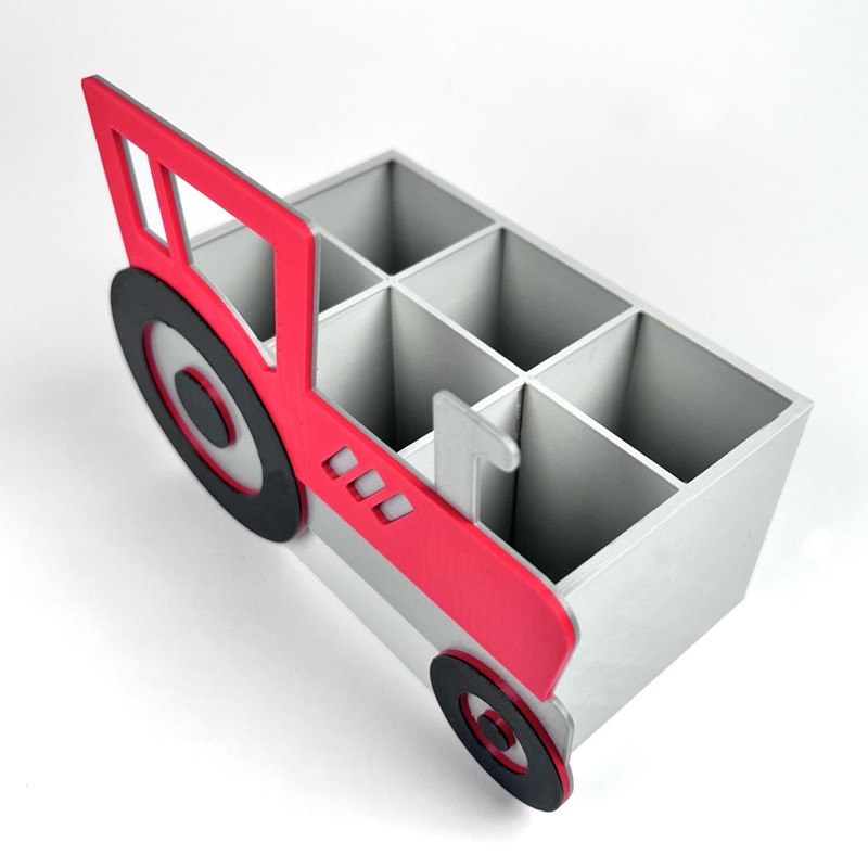 KAJAWIS Tractor Desk Organiser, 3D Pencil Holder, Car Pencil Case