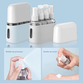 Juego De 8 Botellas De Viaje De Silicona, Accesorio De Tamaño De Viaje a Prueba De Fugas De 50 Ml /2 Oz Con Etiqueta Y Caja De Almacenamiento, Ideal Para Viajes De Negocios O Personales