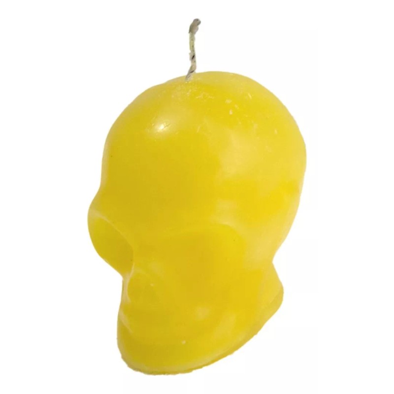 CEB Veladora De Cráneo Grande Amarillo