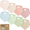 8-Pack Muslin Bibs for Baby Girls, Baby Boys - Muslin