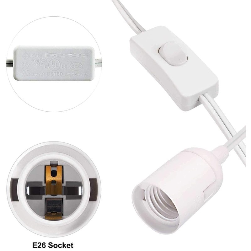 Simple Deluxe 15ft Extension Hanging Lantern Pendant Light Lamp Cord