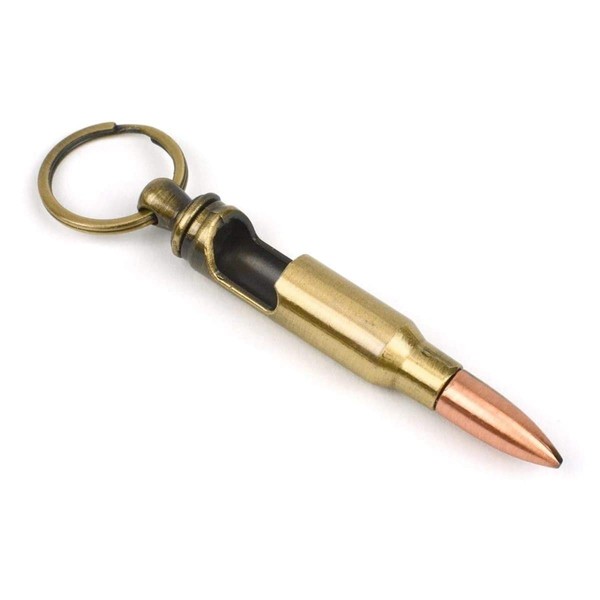 Bar Amigos - Retro Military Bullet Bottle Opener Keyring 3"