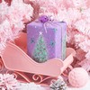 LeZakaa Reversible Christmas Wrapping Paper Roll - Christmas Tree, Pink