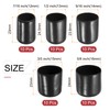 sourcing map 50pcs Round Rubber End Caps Protective Caps 12mm