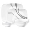 Corelle Urban Arc 16pc, Service for 4, Dinnerware Set, 8