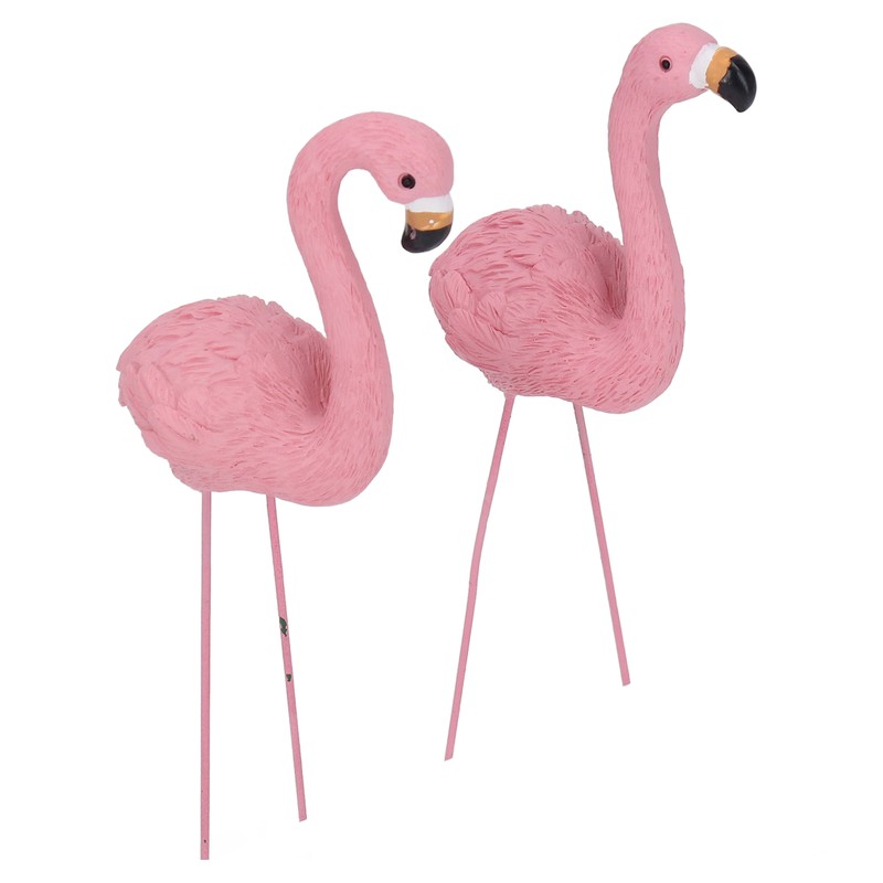4 Pcs Pink Flamingo Garden Statue Fine Details Stylish Vivid