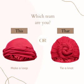 Gorra de calavera preatada con forro de satén de seda para hombres y mujeres, capó para dormir, para quimioterapia, Rojo -, X-Large