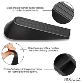 Topes de Puerta, 4 Piezas color Negro. Tope para Puerta, Door Stopper, Seguro para Puerta, Tope para Detener Puerta, Detenedor de Puerta, Cuña para Puerta