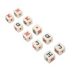 Pack of 20 Spanish Poker Dice, 6-Sided Poker Dice, Spanish