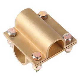 LALAGO Diameter 17.2 mm Brass Cross Connector Suitable 95 mm², Deep Ground Ground Clamp, Earth Band Clamp, Rod Earth Holder Lightning Rod Material, Connection Clamp Tape Iron for Round Conductor