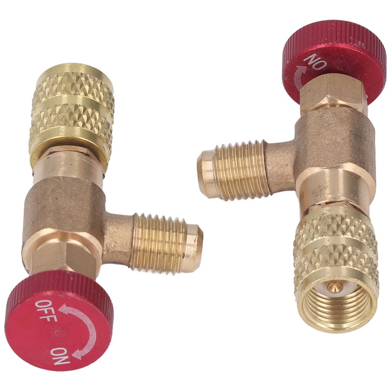 2PCS Refrigeration Control Valve 1/4SAE Male Thread 5/16SAE Female Thread