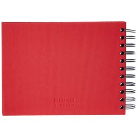 Rossler Soho 145 x 195mm Wiro Bound Photo Album - Red (40 Sheets)