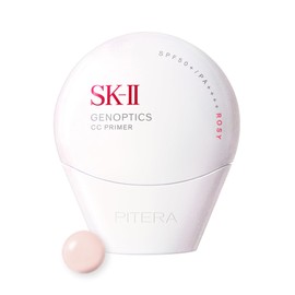 SK-II Sunscreen Makeup Primer GenOptics CC Primer, 1.1 oz (30 g) Rosy Pink SPF50+/PA++++ White Floral Scent with Niacinamide and Pitera