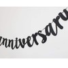 Happy Anniversary Banner, Funny Black Paper Sign Decors for Wedding