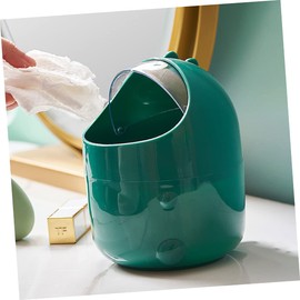 BUGUUYO Flip Trash Can Makeup Brush Cans Mini Wastebasket Waste Bin Kids Pencils Tiny Desk Trash Can Pen Pencil Holder Desk for Kids Jewelry Kit Desktop Storage Case Portable Car Office Pp