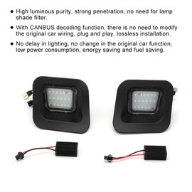 KIMISS Luz LED para matrícula, lámpara LED para matrícula de 7000 K con decodificador compatible con 1500 2500 3500 2003-2018