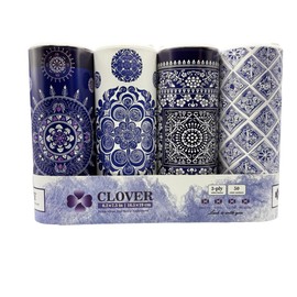 Car Tissues with Lotion, car Tissues Holder for Car, 4 Packs Car Tissue Cylinder for Car Cup Holder, Facial Tissues Tube Box, Travel Tissues