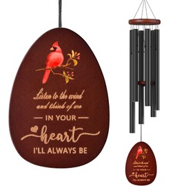 Cardinal Wind Chimes in Memory of Loved One,Sympathy Wind Chimes Memorial Wind Chime for Loss of a Loved One Mother Father,Cardinal Gifts & Sympathy Gift for Bereavement,Condolence,Funeral