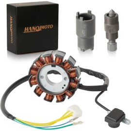 HANQIMOTO GY6 Stator,Gy6 150cc Performance Parts,12 Pole 5 Wire Direct Current Copper...